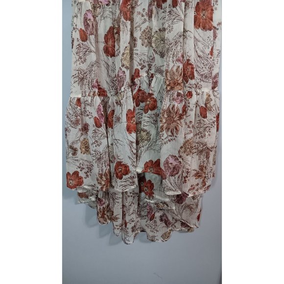 Massimo Small Maxi Boho Floral Colorful Festival Semi Sheer Classic Occasion Dre - Picture 3 of 7
